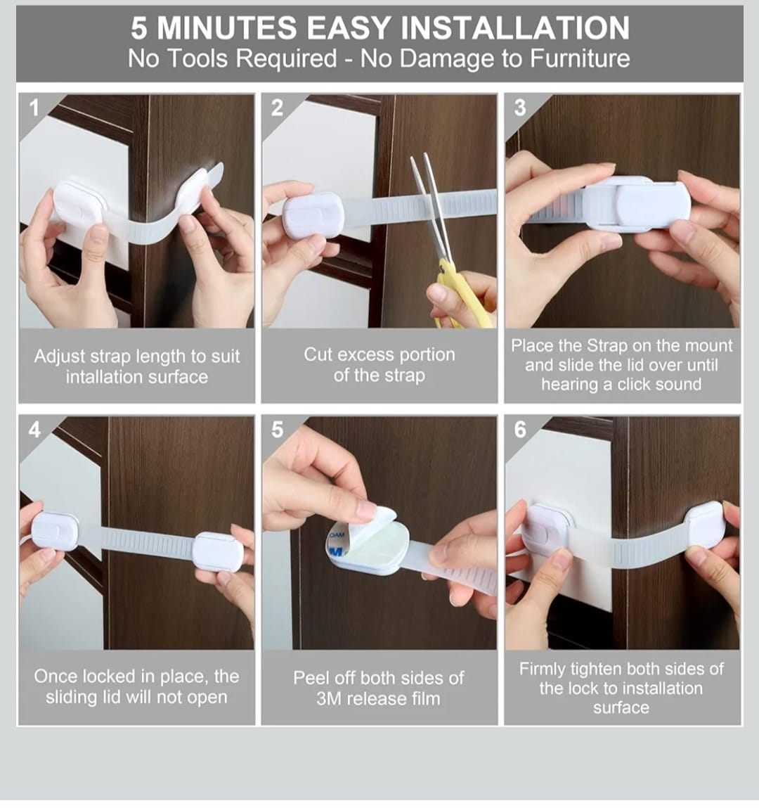 Kindersicherung für Schränke /Schranksicherung